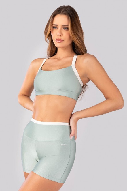 K4399-B_Short_Bicolor_com_Vira_Verde_Menta__Off-White__Ref:_K4399-B
