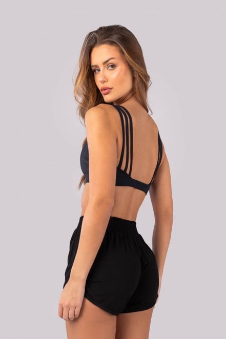 Top com Alças Triplas (Preto) | Ref: K4408-A