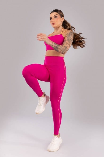 K4425-B_Calca_Legging_com_Vivo_Contrastante_Rosa_Choque__Laranja_Claro__Ref:_K4425-B