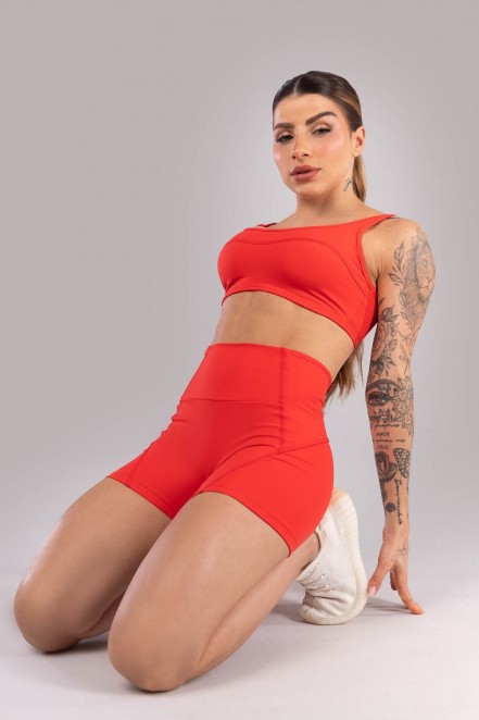 K4423-A_Short_com_Bolso_no_Cos_Costas_Vermelho_Tomate__Ref:_K4423-A