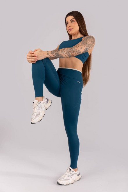 K4299-D_Calca_Legging_sem_Gancho_com_Vira_Azul_Petroleo__Bege__Ref:_K4299-D