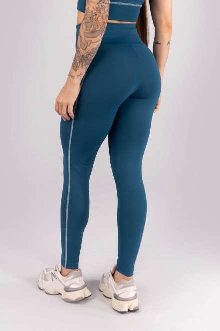 Calça Legging com Bolsos e Cobertura (Azul Petróleo) | Ref: K4442-A