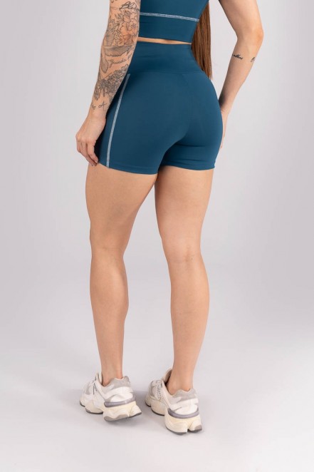 Short com Bolsos e Cobertura (Azul Petróleo) | Ref: K4443-A