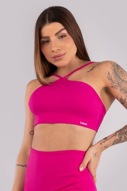 K4444-C_Top_com_Decote_Diferenciado_e_Alcas_Regulaveis_Rosa_Choque__Ref:_K4444-C