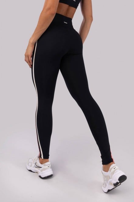 Calça Legging com Chapado Coloridos (Preto / Aquarela / Off-White) | Ref: K4527-A