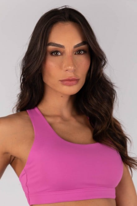 K4560-B_Top_com_Alcas_Entrelacadas_Contrastantes_Rosa_Fucsia__Off-White__Ref:_K4560-B