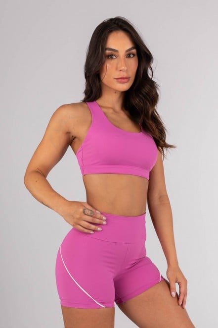 K4562-B_Short_com_Vivo_Contrastantes_e_Bolso_no_Cos_Rosa_Fucsia__Off-White__Ref:_K4562-B