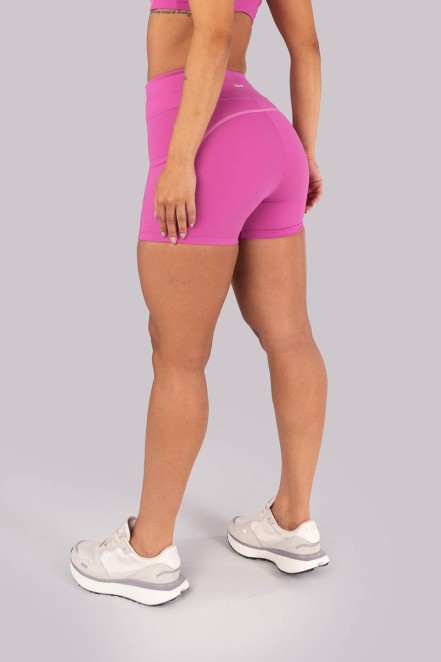 Short com Bolsos e Cobertura Contrastante (Rosa Fúcsia) | Ref: K4565-A