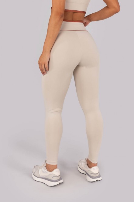 Calça Legging com Vivo e Vira (Bege / Cobre) | Ref: K4570-B