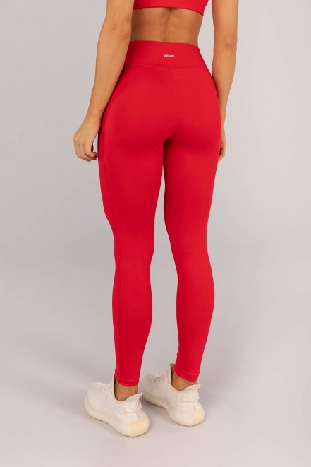Calça Legging com Chapados na Lateral (Vermelho) | Ref: K4586-A