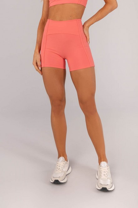 Short com Chapados na Faixa Lateral (Aquarela) | Ref: K4587-B