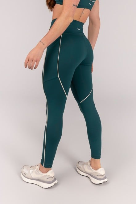 Calça Legging com Bolsos e Vivo (Imperial / Off-White) | Ref: K4647-B