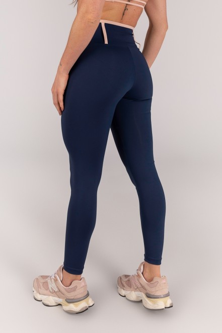 Calça Legging com Passante e Vira (Azul Marinho) | Ref: K4656-B