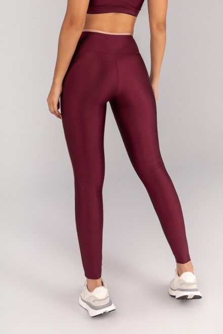 Calça Legging com Vira e Vivo (Vinho / Rose) | Ref: K4371-C