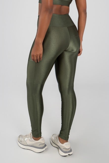 Calça Legging com Bolsos Laterais (Verde Militar) | Ref: K4375-C