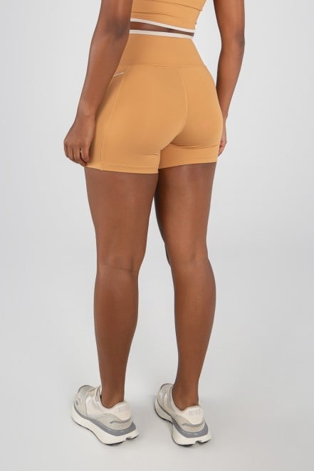 Short com Bolsos e Vivos (Caramelo) | Ref: K4706-B