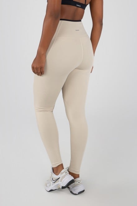 Calça Legging com Pespontos e Viés Contrastantes (Off-White / Preto) | Ref: K4813-B