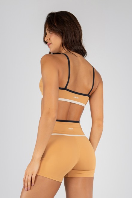 Top Alças com Viés Colorido (Caramelo / Preto / Off-White) | Ref: K4712-B