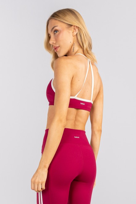 Top Slim com Alças Platinadas (Açaí / Pérola) | Ref: K4756-A