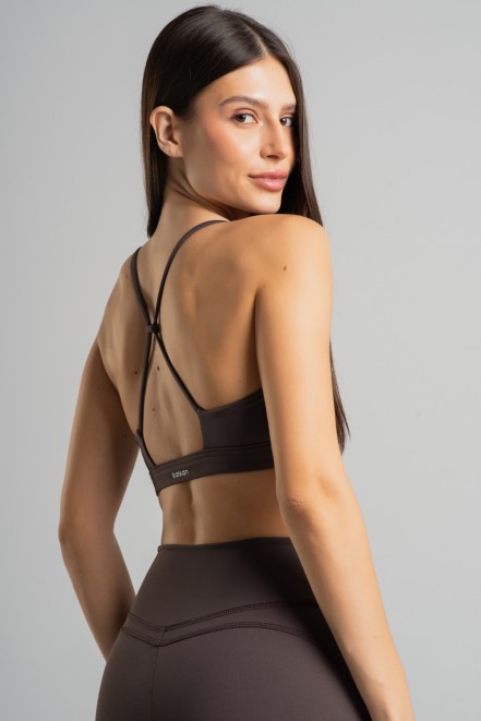 K4386-E_Top_com_Alcas_Ajustaveis_nas_Costas_Trufa__Ref:_K4386-E
