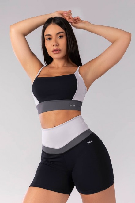 K4109-A_Short_Tricolor_com_Cos_Arredondado_Preto__Cinza_Claro__Grafite__Ref:_K4109-A
