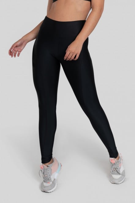 Calça Legging com Recorte Curvo e Pesponto (Preto) | Ref: K2886-A