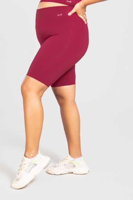 Bermuda Ciclista Básica Plus Size (Vinho) | Ref: KP3078-C