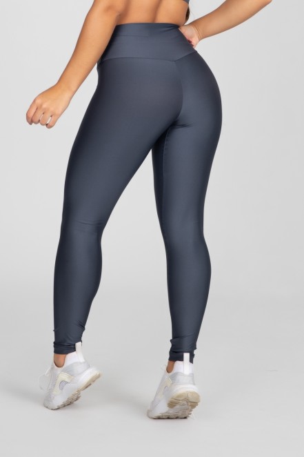 Calça Legging Básica com Cós Triangular (Chumbo) | Ref: K2890-C