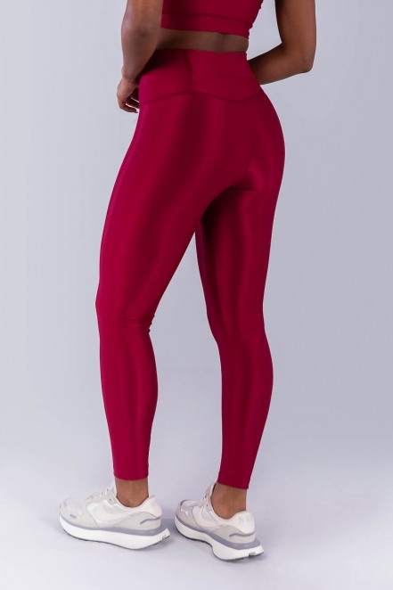 Calça Legging Canelado com Bolso no Cós (Cereja) | Ref: K4493-B