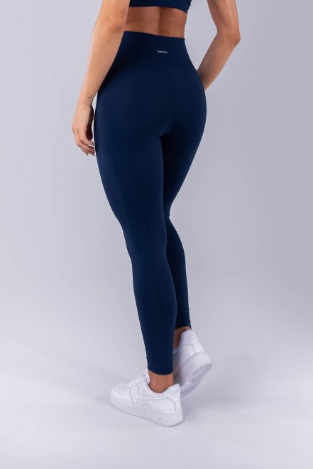 Calça Legging com Chapado Cruzado Contrastante (Azul Marinho / Azul Bebê) | Ref: K4482-A