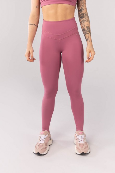 Calça Legging com Cobertura no Cós (Rosê) | Ref: K4075-B