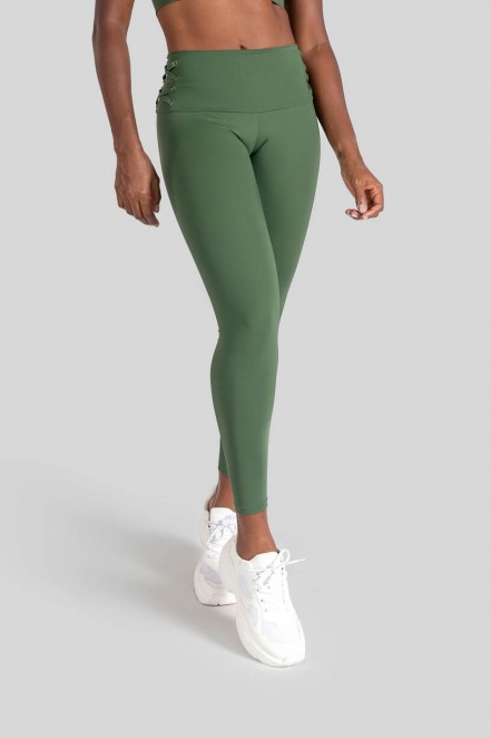 Calça Legging com Ilhós (Verde Militar) | Ref: K3106-B