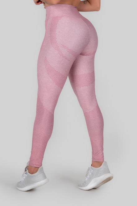 Calça Legging Estampa Digital Cós Duplo (Pink Dot) | Ref: K3011-A