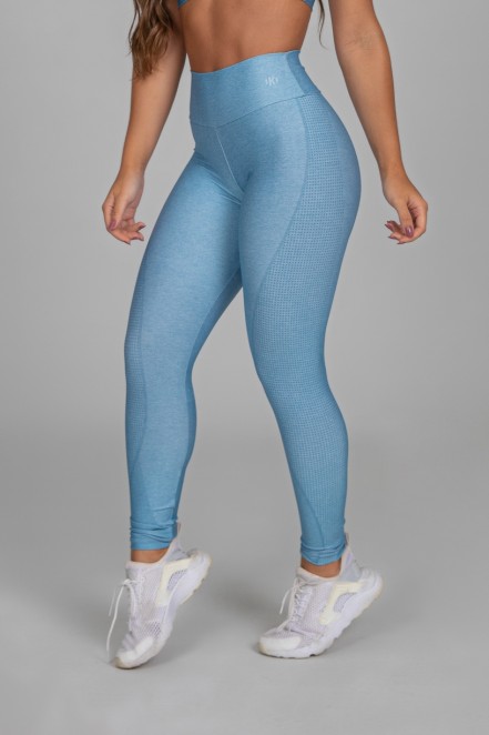 Calça Legging Estampa Digital com Cós Duplo (Blue Lake) | Ref: K2919