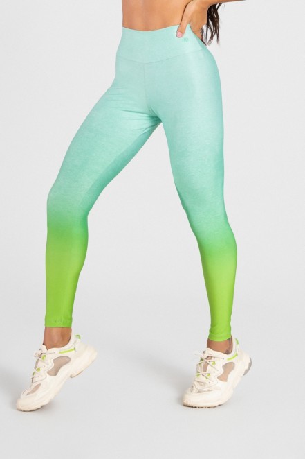 Calça Legging Estampa Digital com Cós Duplo (Green Glow) | Ref: K3087-D