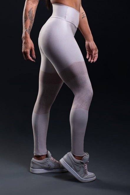 Calça Legging Estampa Digital com Cós Duplo (Nude Texture) | Ref: K3264-A
