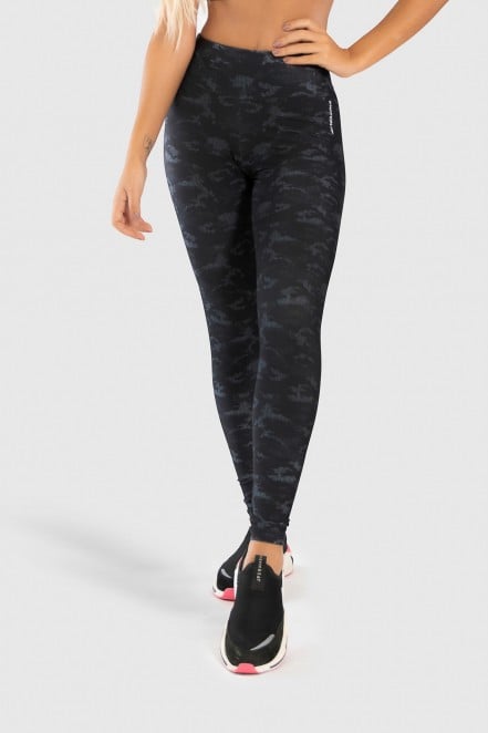 Calça Legging Fitness Estampa Digital Camouflaged Black | Ref: GO189-A 