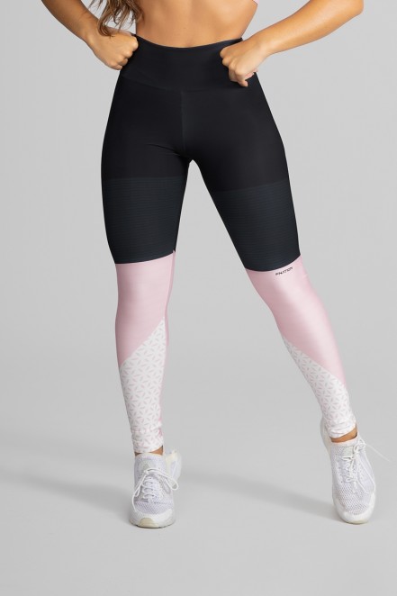 Calça Legging Fitness Estampa Digital Geometric Flowers | Ref: GO179