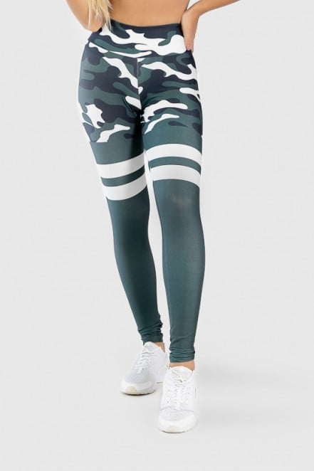 Calça Legging Fitness Estampa Digital Green Camo | Ref: GO263