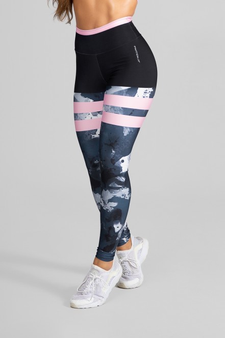 Calça Legging Fitness Estampa Digital Marmorized | Ref: GO172