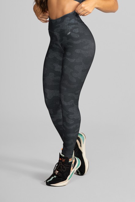 Calça Legging Fitness Estampa Digital Militar Wave | Ref: GO211