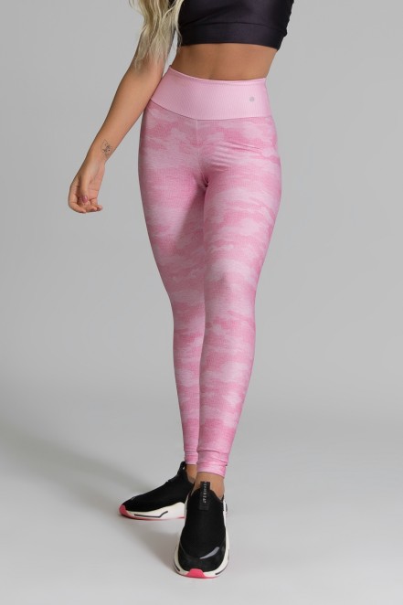 Calça Legging Fitness Estampa Digital Pink Camo | Ref: GO349