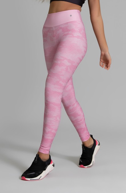 Calça Legging Fitness Estampa Digital Pink Camo | Ref: GO349