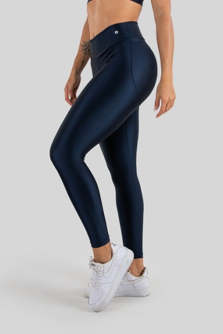 Calça Legging Tecido Platinado Levanta Bumbum (Azul Marinho) | Ref: K3210-E