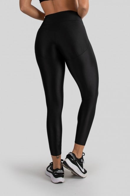 Calça Legging Tecido Platinado Levanta Bumbum (Preto) | Ref: K3210-B