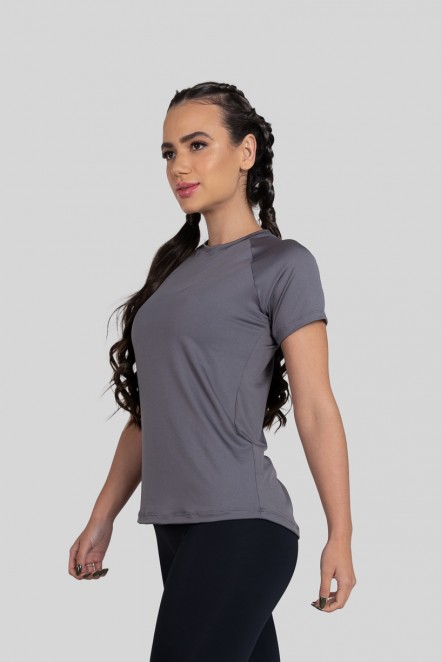 Camisa Raglan Feminina (Cinza) | Ref: K3171-D