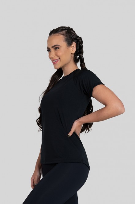 Camisa Raglan Feminina (Preto) | Ref: K3171-A