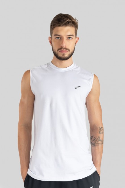 Camiseta Regata Masculina (Branco) | Ref: K3117-B
