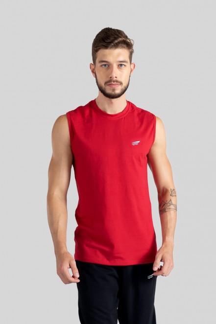 Camiseta Regata Masculina (Vermelho) | Ref: K3117-D