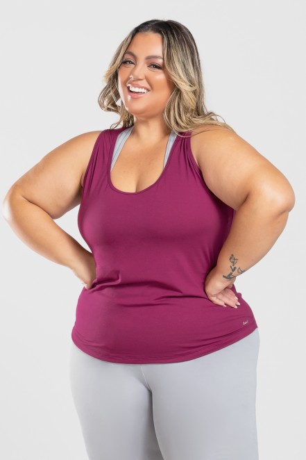 Camiseta Nadador Básica Plus Size (Roxo) | Ref: KP3081-C